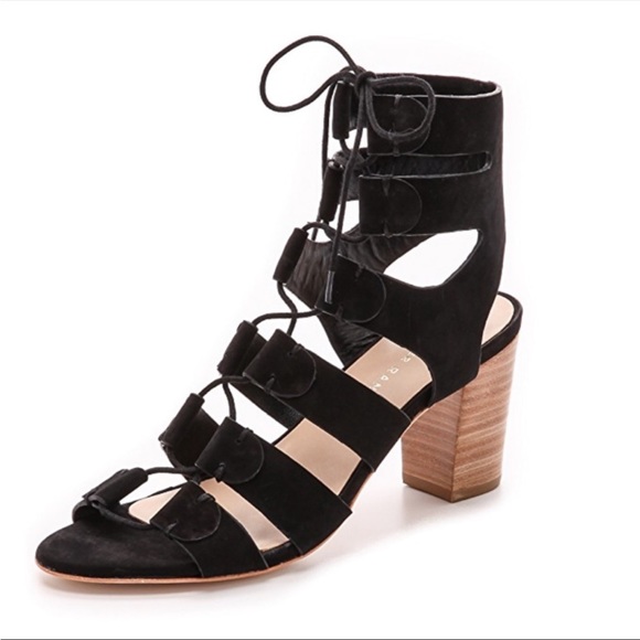 Loeffler Randall Suede Thea Lace Up Sandal Size 6 - Picture 5 of 8